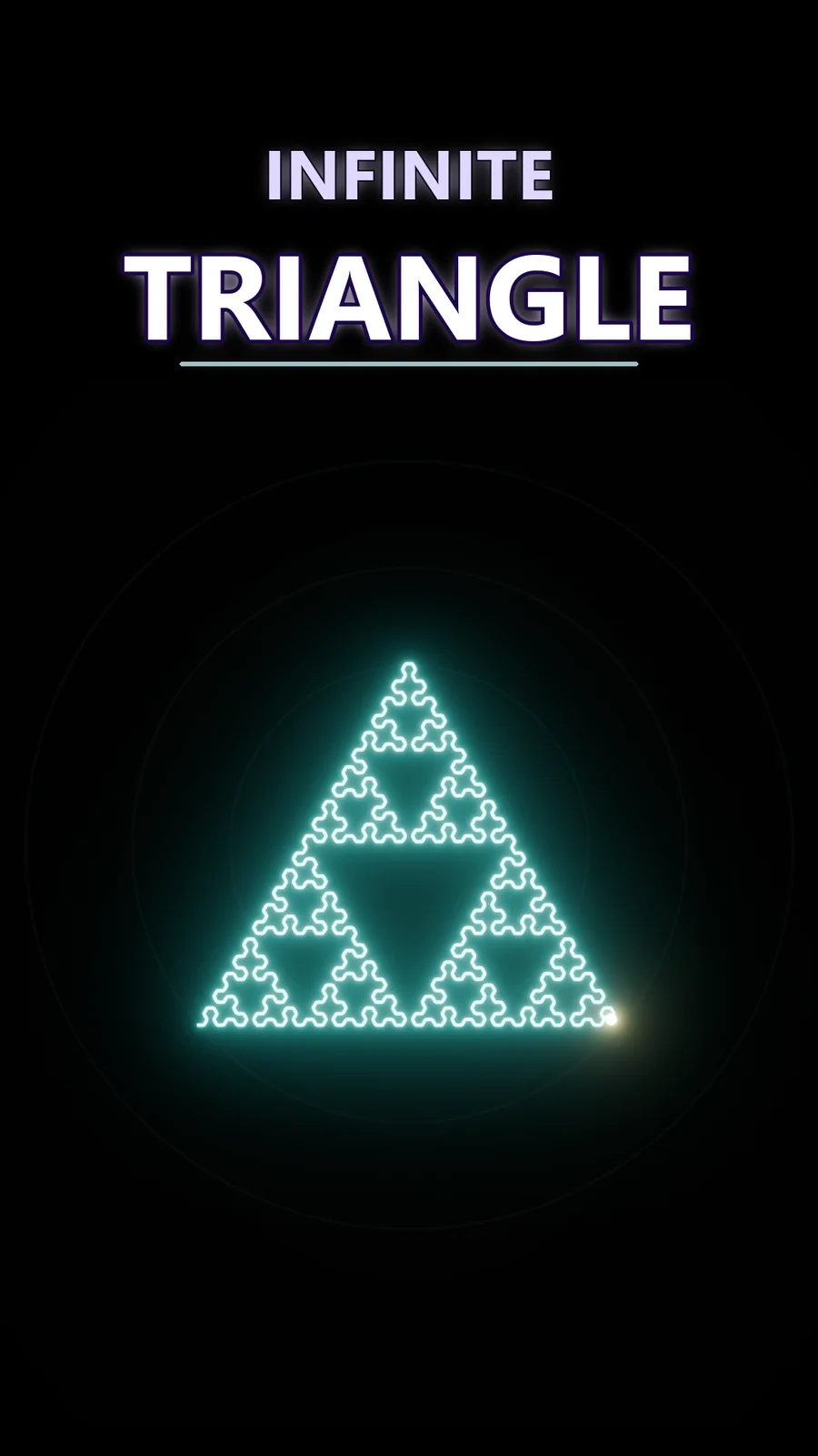 How One Line Builds an Infinite Fractal Triangle