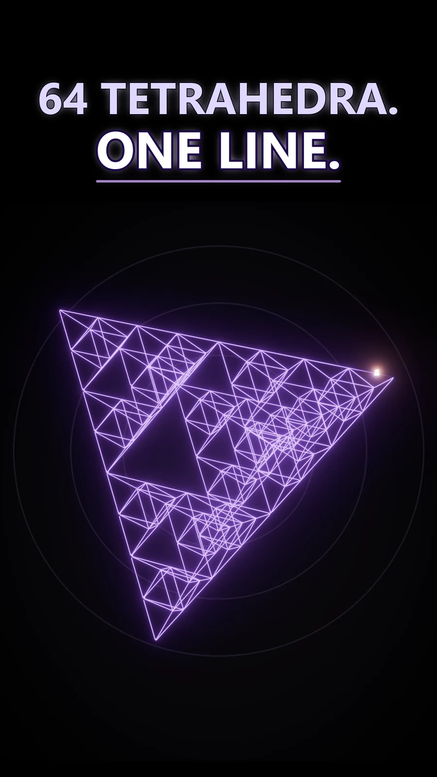 64 Tetrahedra Hide Inside One Continuous Line