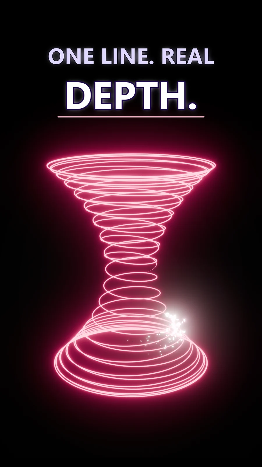 Can One Line Build a 3D Hourglass?