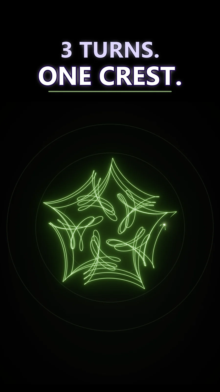 Three Rotations Build an Impossible Crest
